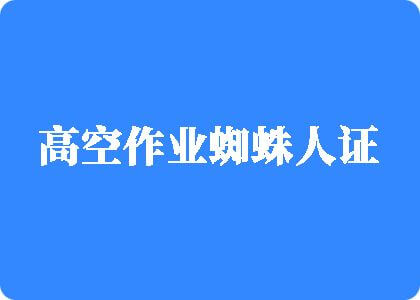 逼逼日逼高空作业蜘蛛人证